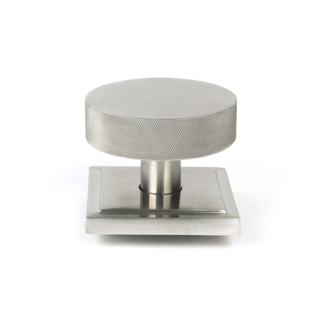 This is an image of From The Anvil - Satin Marine SS (316) Brompton Centre Door Knob (Square) available to order from T.H Wiggans Architectural Ironmongery in Kendal, quick delivery and discounted prices.