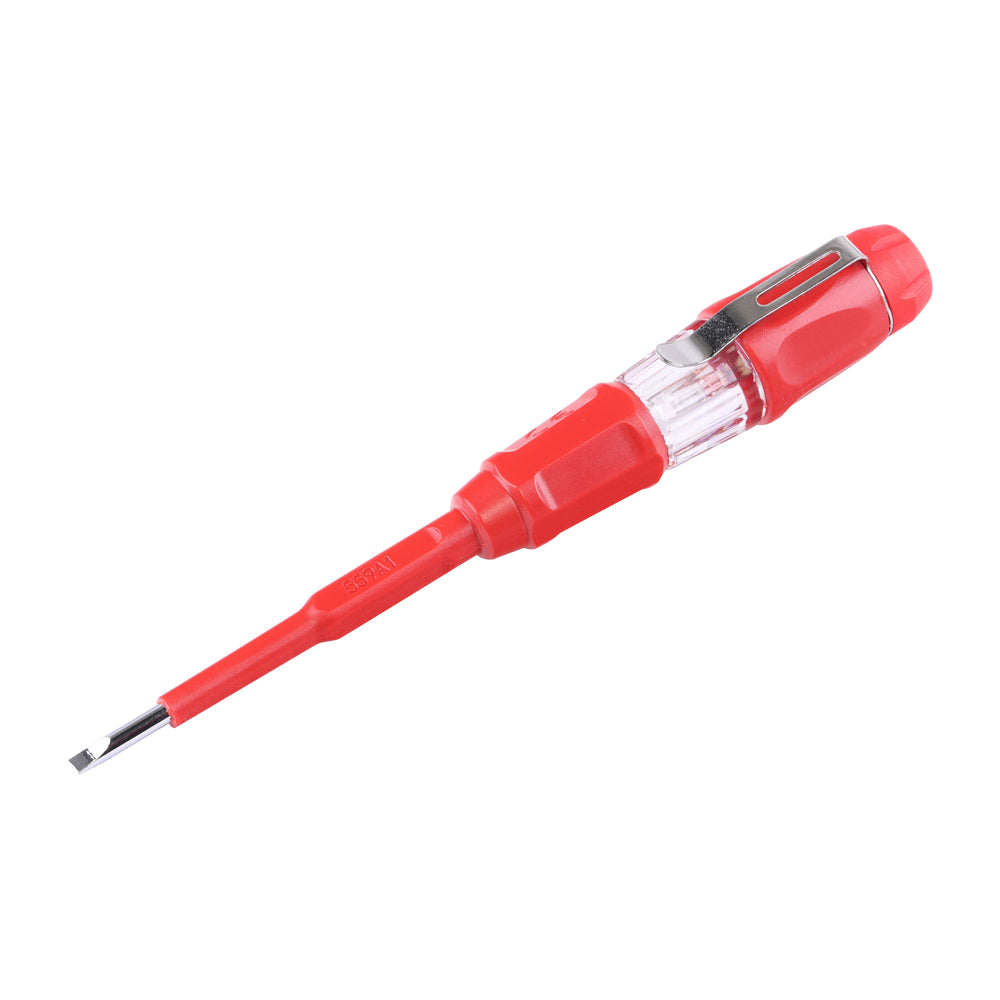 This is an image showing TIMCO Voltage Testing Screwdriver - 140mm - 1 Each Blister Pack available from T.H Wiggans Ironmongery in Kendal, quick delivery at discounted prices.
