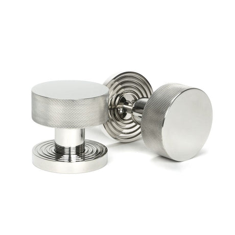 This is an image of From The Anvil - Polished Marine SS (316) Brompton Mortice/Rim Knob Set (Beehive) available to order from T.H Wiggans Architectural Ironmongery in Kendal, quick delivery and discounted prices.