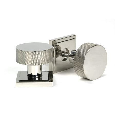 This is an image of From The Anvil - Polished Marine SS (316) Brompton Mortice/Rim Knob Set (Square) available to order from T.H Wiggans Architectural Ironmongery in Kendal, quick delivery and discounted prices.