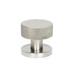 This is an image showing From The Anvil - Satin Marine SS (316) Brompton Mortice/Rim Knob Set (Plain) available from trade door handles, quick delivery and discounted prices