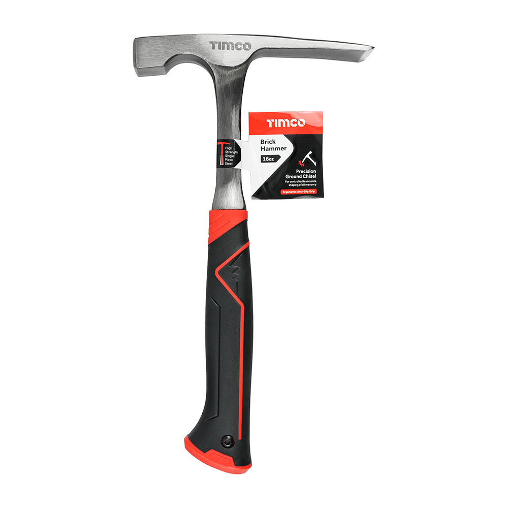 This is an image showing TIMCO Brick Hammer - 20oz - 1 Each Unit available from T.H Wiggans Ironmongery in Kendal, quick delivery at discounted prices.