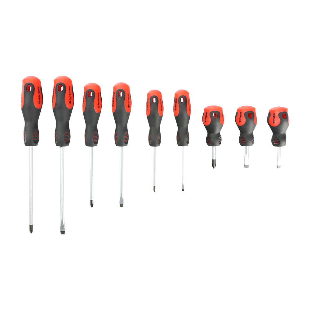 This is an image showing TIMCO Screwdriver Set - 9pcs - 9 Pieces Case available from T.H Wiggans Ironmongery in Kendal, quick delivery at discounted prices.