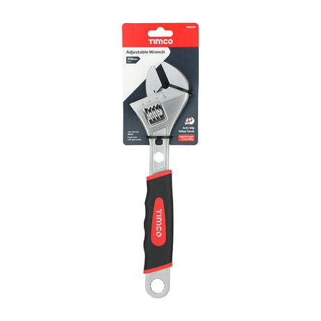 This is an image showing TIMCO Adjustable Wrench - 12" - 1 Each Backing Card available from T.H Wiggans Ironmongery in Kendal, quick delivery at discounted prices.