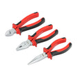 This is an image showing TIMCO General Purpose Pliers Set - 3pcs - 3 Pieces Blister Pack available from T.H Wiggans Ironmongery in Kendal, quick delivery at discounted prices.