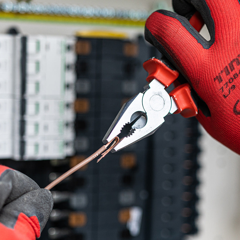 This is an image showing TIMCO Combination Pliers - 8" - 1 Each Backing Card available from T.H Wiggans Ironmongery in Kendal, quick delivery at discounted prices.