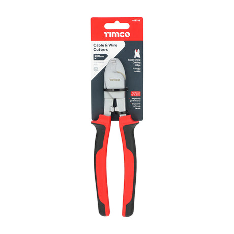 This is an image showing TIMCO Cable & Wire Cutters - 8" - 1 Each Backing Card available from T.H Wiggans Ironmongery in Kendal, quick delivery at discounted prices.