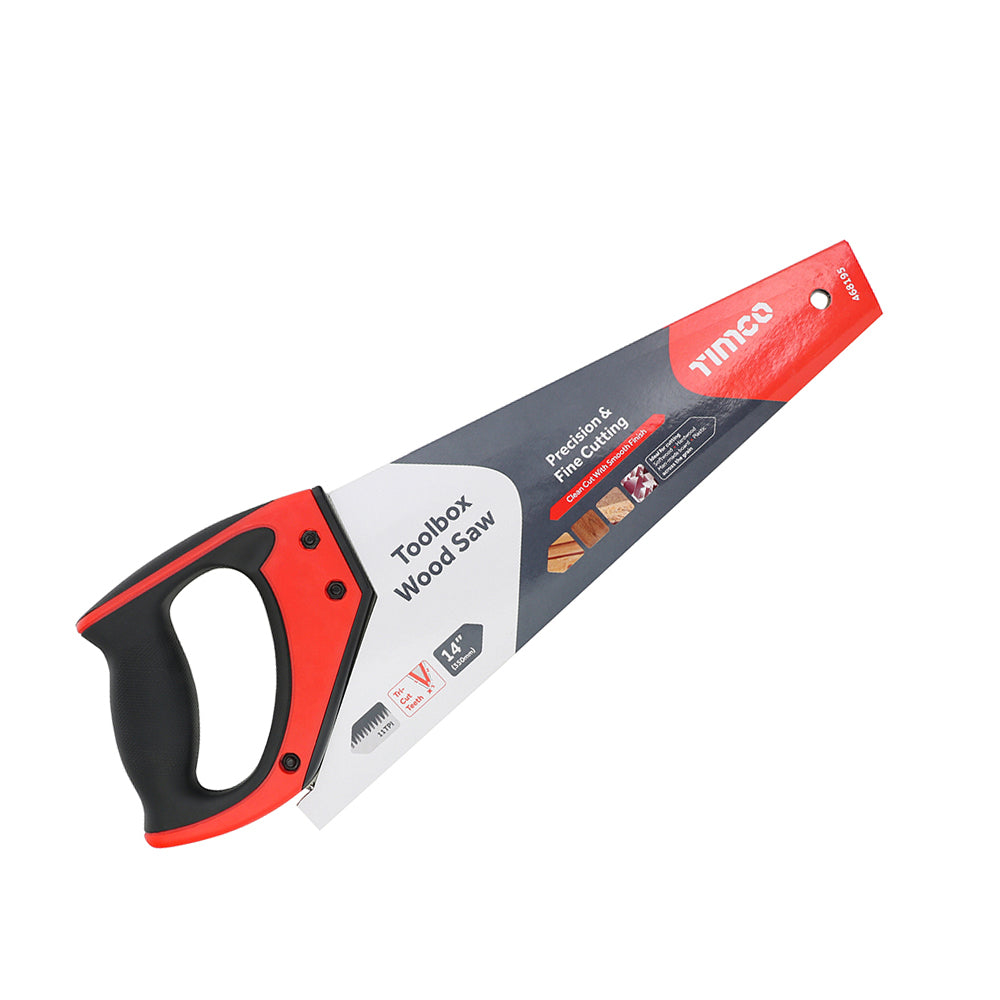 This is an image showing TIMCO Toolbox Wood Saw - 14" - 1 Each Unit available from T.H Wiggans Ironmongery in Kendal, quick delivery at discounted prices.
