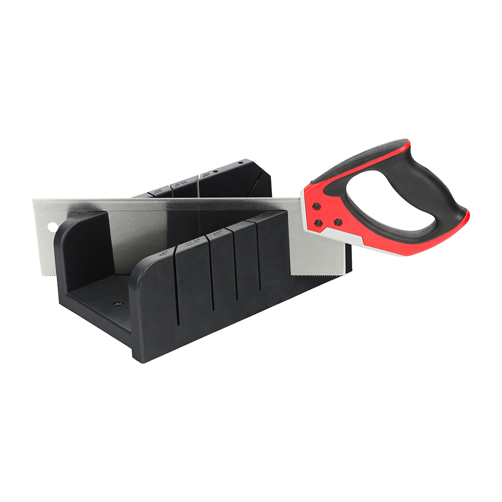 This is an image showing TIMCO Tenon Saw & Mitre Box Kit - 2pcs - 2 Pieces Unit available from T.H Wiggans Ironmongery in Kendal, quick delivery at discounted prices.