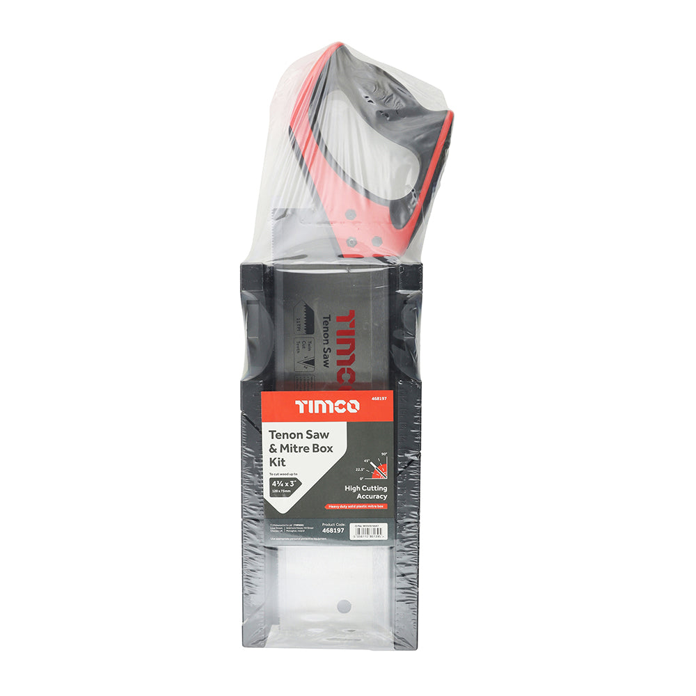 This is an image showing TIMCO Tenon Saw & Mitre Box Kit - 2pcs - 2 Pieces Unit available from T.H Wiggans Ironmongery in Kendal, quick delivery at discounted prices.