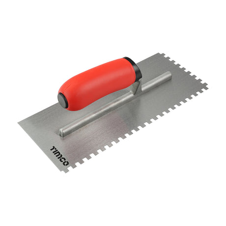 This is an image showing TIMCO Adhesive Trowel - Square Notch - 6mm - 1 Each Unit available from T.H Wiggans Ironmongery in Kendal, quick delivery at discounted prices.