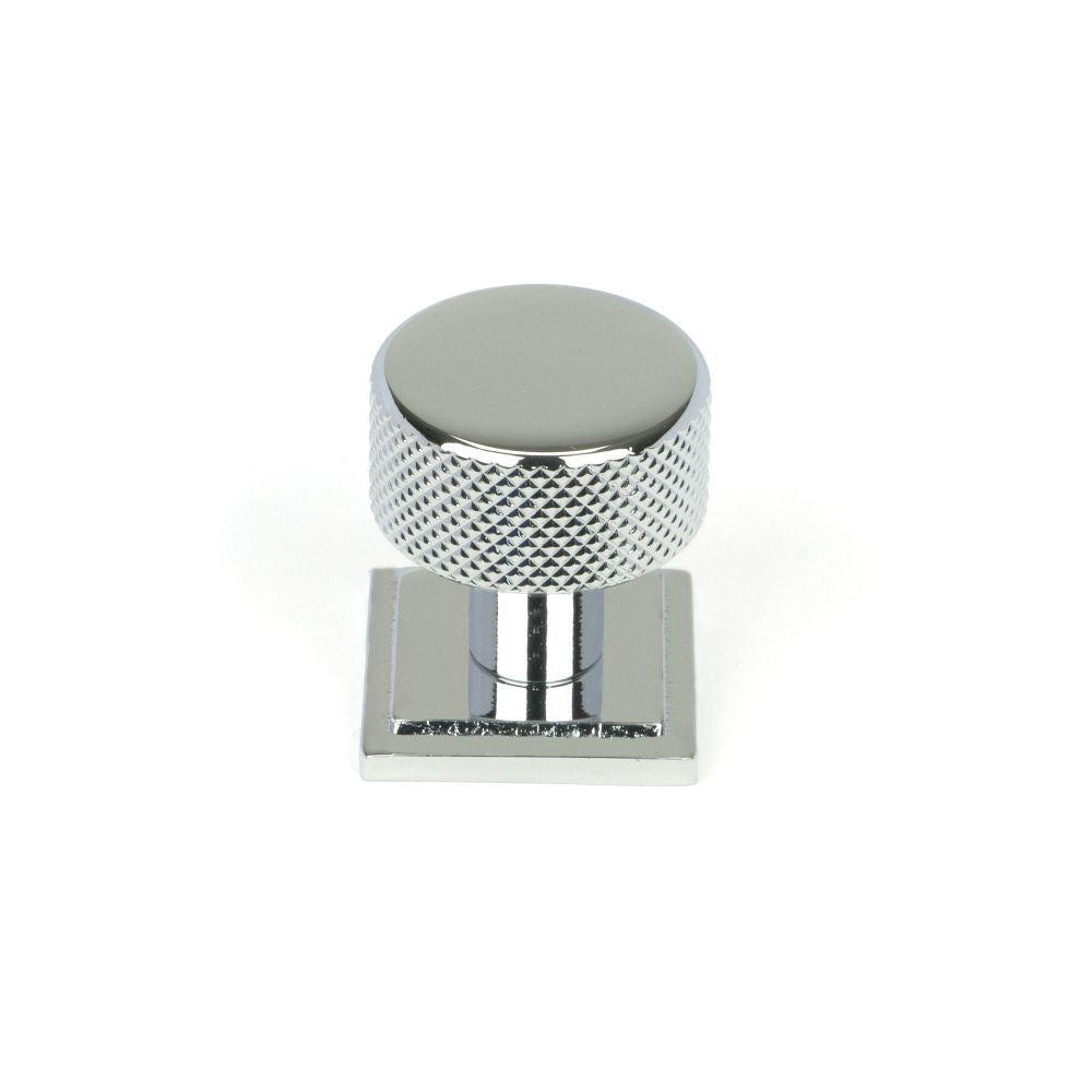 This is an image showing From The Anvil - Polished Chrome Brompton Cabinet Knob - 25mm (Square) available from T.H Wiggans Architectural Ironmongery in Kendal, quick delivery and discounted prices