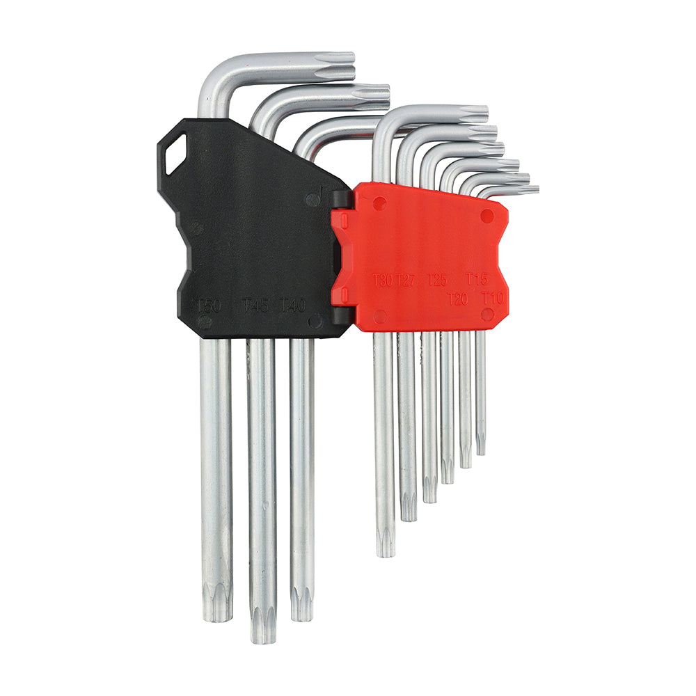 This is an image showing TIMCO Long Arm TX Drive Key Set - 9pcs - 9 Pieces Blister Pack available from T.H Wiggans Ironmongery in Kendal, quick delivery at discounted prices.