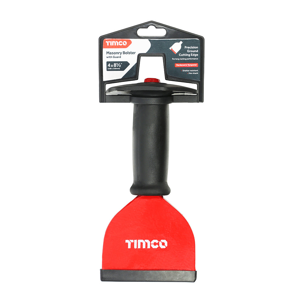 This is an image showing TIMCO Masonry Bolster with Guard - 4 x 8 1/2" - 1 Each Clip available from T.H Wiggans Ironmongery in Kendal, quick delivery at discounted prices.