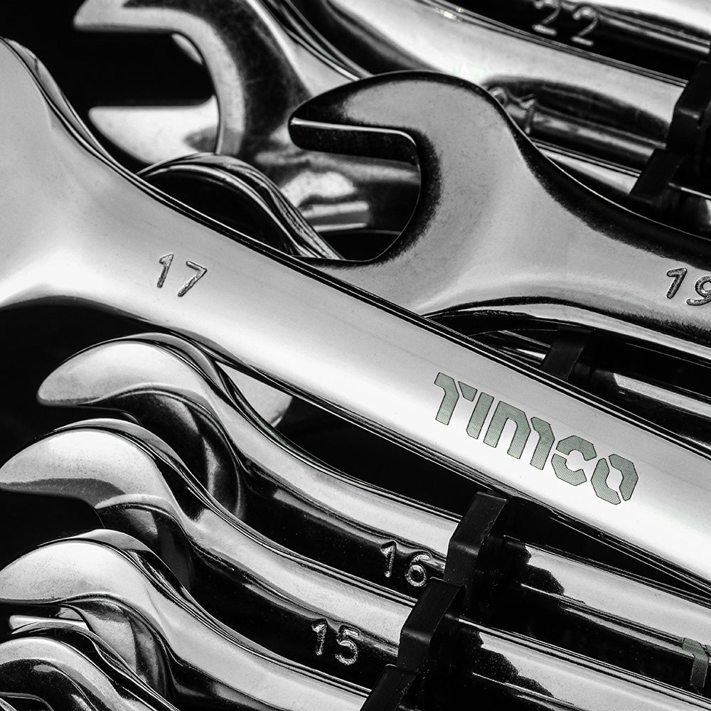 This is an image showing TIMCO Spanner Set - Combination - 25pcs - 25 Pieces Pack available from T.H Wiggans Ironmongery in Kendal, quick delivery at discounted prices.