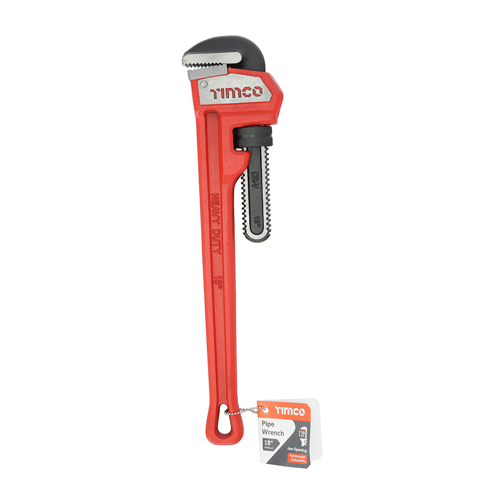 This is an image showing TIMCO Pipe Wrench - 18" - 1 Each Unit available from T.H Wiggans Ironmongery in Kendal, quick delivery at discounted prices.