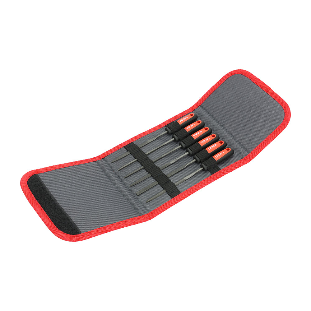 This is an image showing TIMCO Needle File Set - 6pcs - 6 Pieces Blister Pack available from T.H Wiggans Ironmongery in Kendal, quick delivery at discounted prices.