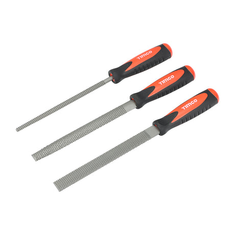 This is an image showing TIMCO Rasp Set - 3pcs - 3 Pieces Blister Pack available from T.H Wiggans Ironmongery in Kendal, quick delivery at discounted prices.