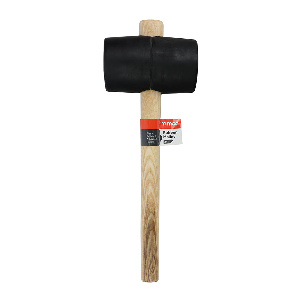 This is an image showing TIMCO Rubber Mallet - Black - 24oz - 1 Each Unit available from T.H Wiggans Ironmongery in Kendal, quick delivery at discounted prices.