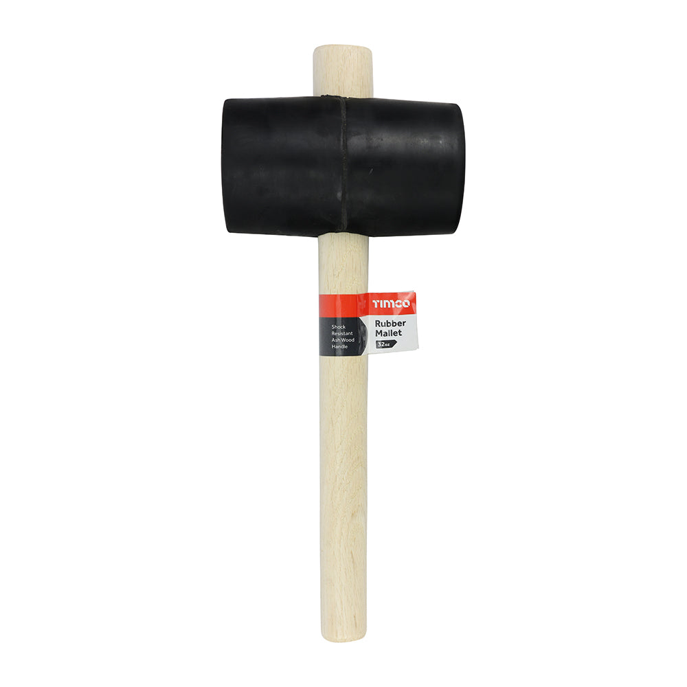 This is an image showing TIMCO Rubber Mallet - Black - 32oz - 1 Each Unit available from T.H Wiggans Ironmongery in Kendal, quick delivery at discounted prices.