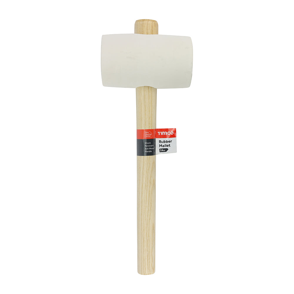 This is an image showing TIMCO Rubber Mallet - White - 24oz - 1 Each Unit available from T.H Wiggans Ironmongery in Kendal, quick delivery at discounted prices.