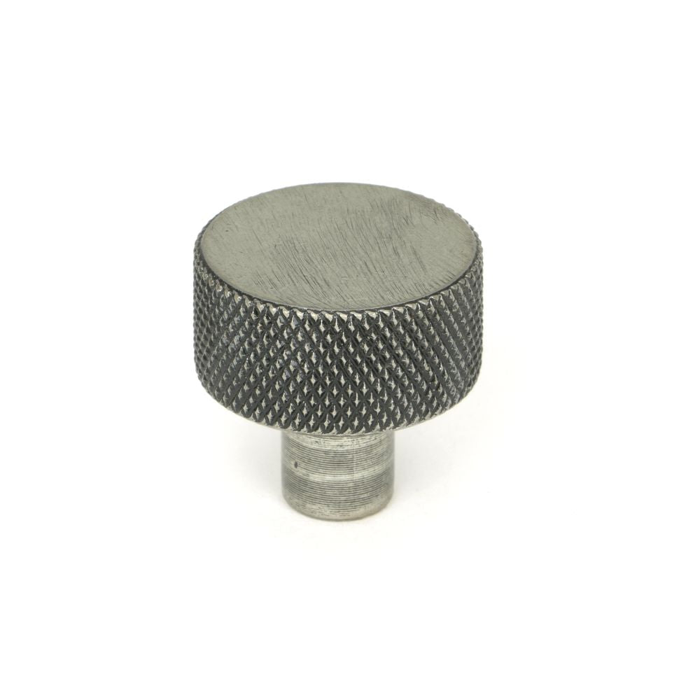 This is an image showing From The Anvil - Pewter Brompton Cabinet Knob - 25mm (No rose) available from T.H Wiggans Architectural Ironmongery in Kendal, quick delivery and discounted prices