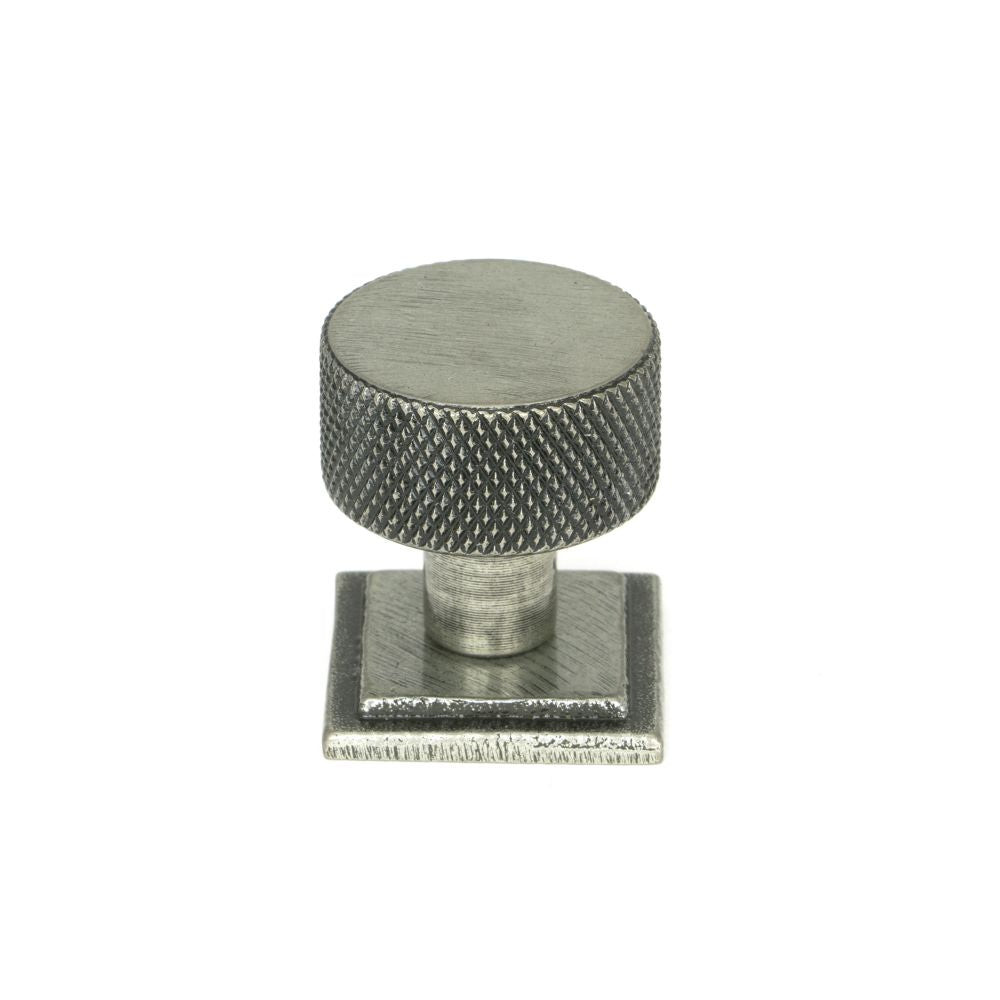This is an image showing From The Anvil - Pewter Brompton Cabinet Knob - 25mm (Square) available from T.H Wiggans Architectural Ironmongery in Kendal, quick delivery and discounted prices