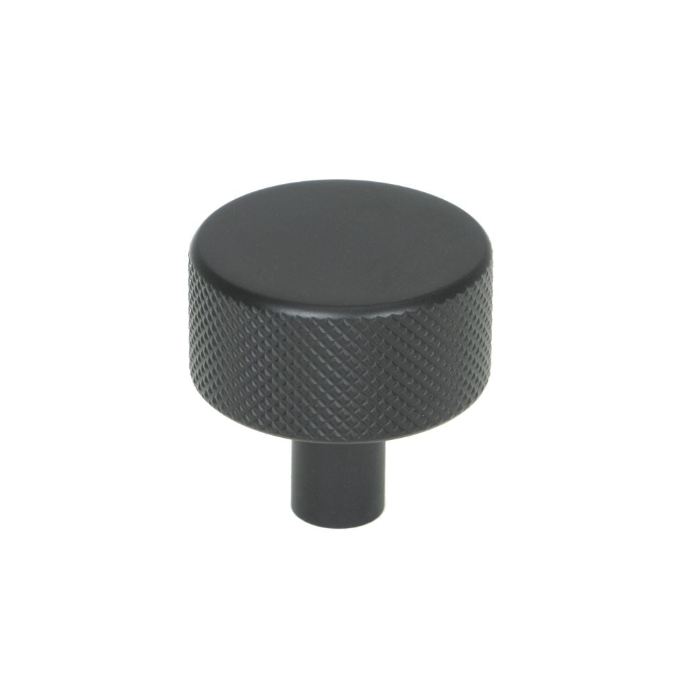 This is an image showing From The Anvil - Matt Black Brompton Cabinet Knob - 32mm (No rose) available from T.H Wiggans Architectural Ironmongery in Kendal, quick delivery and discounted prices