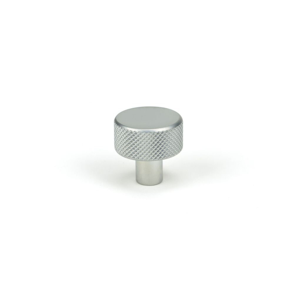 This is an image showing From The Anvil - Satin Chrome Brompton Cabinet Knob - 25mm (No rose) available from T.H Wiggans Architectural Ironmongery in Kendal, quick delivery and discounted prices