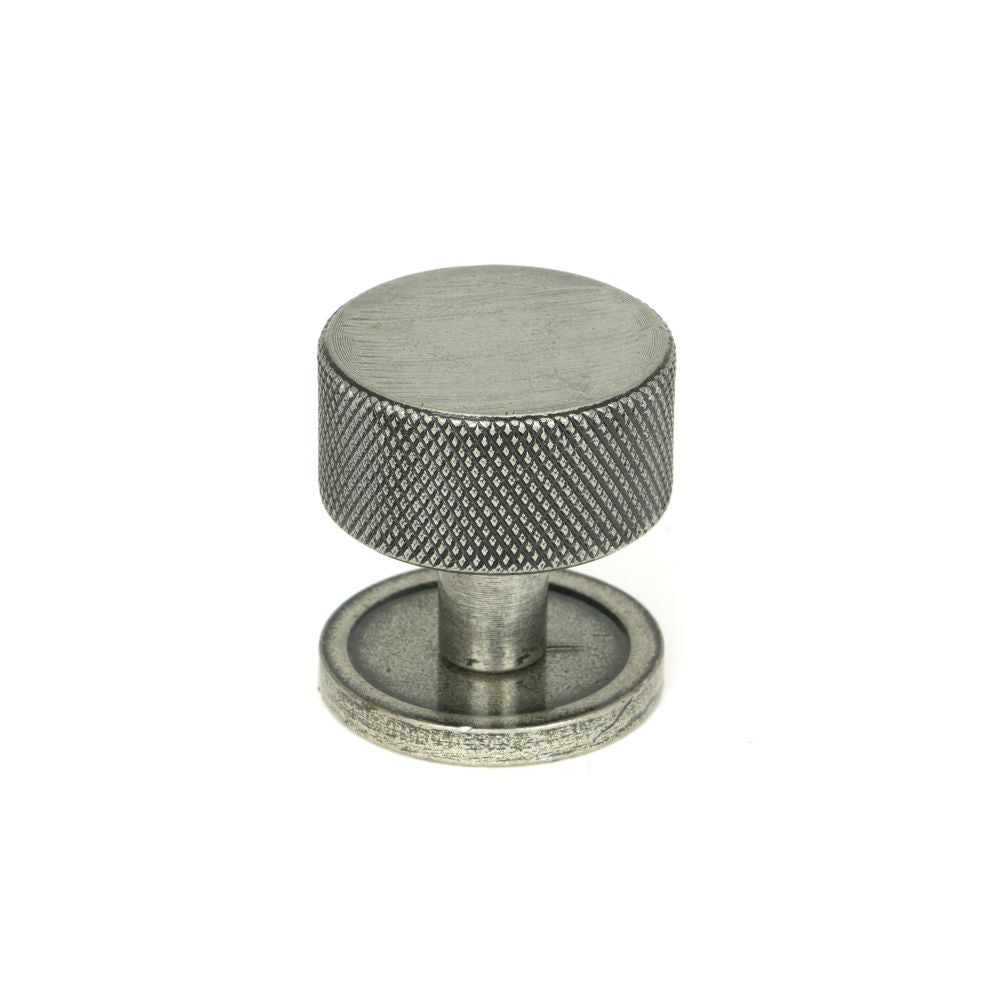 This is an image showing From The Anvil - Pewter Brompton Cabinet Knob - 32mm (Plain) available from T.H Wiggans Architectural Ironmongery in Kendal, quick delivery and discounted prices
