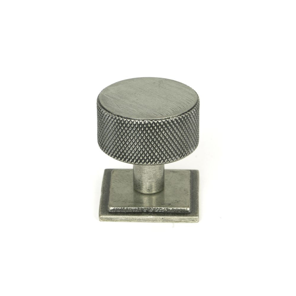 This is an image showing From The Anvil - Pewter Brompton Cabinet Knob - 32mm (Square) available from T.H Wiggans Architectural Ironmongery in Kendal, quick delivery and discounted prices