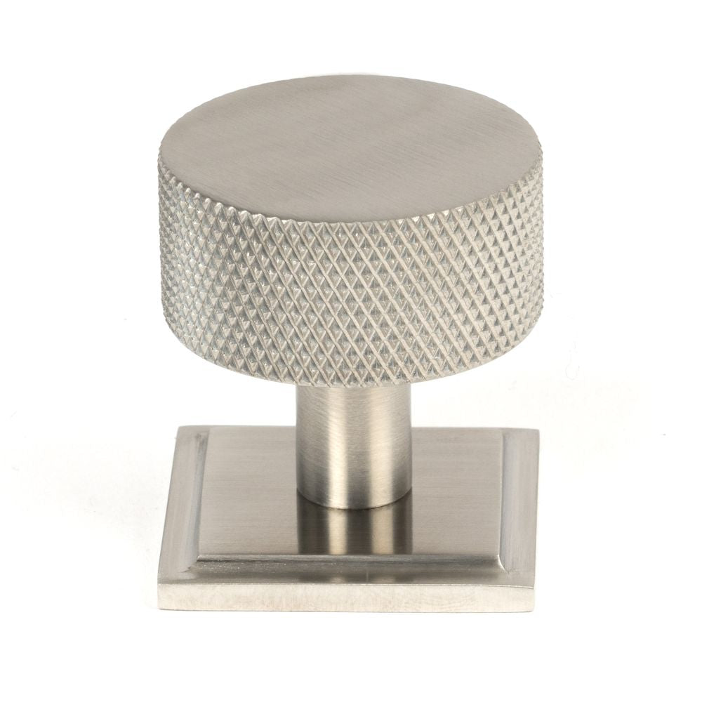 This is an image showing From The Anvil - Satin SS (304) Brompton Cabinet Knob - 32mm (Square) available from T.H Wiggans Architectural Ironmongery in Kendal, quick delivery and discounted prices