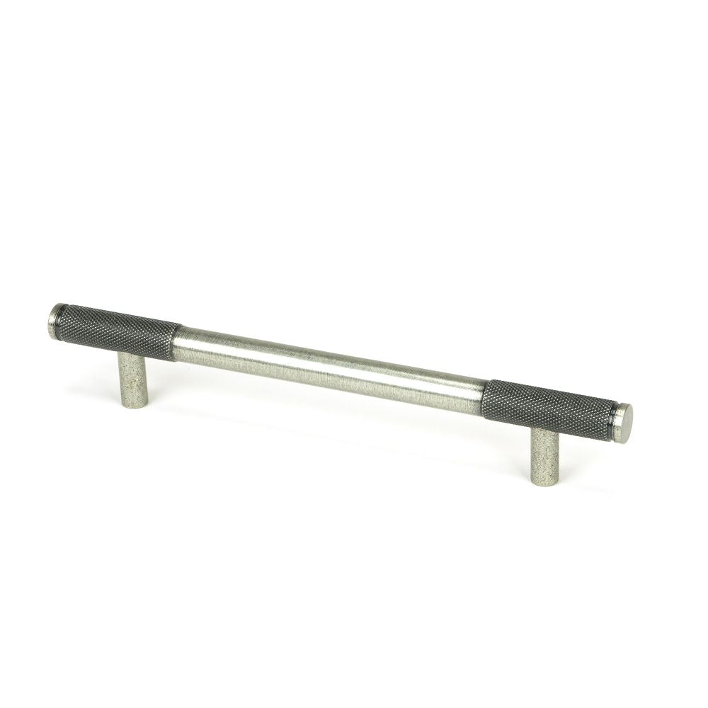 This is an image showing From The Anvil - Pewter Half Brompton Pull Handle - Medium available from T.H Wiggans Architectural Ironmongery in Kendal, quick delivery and discounted prices