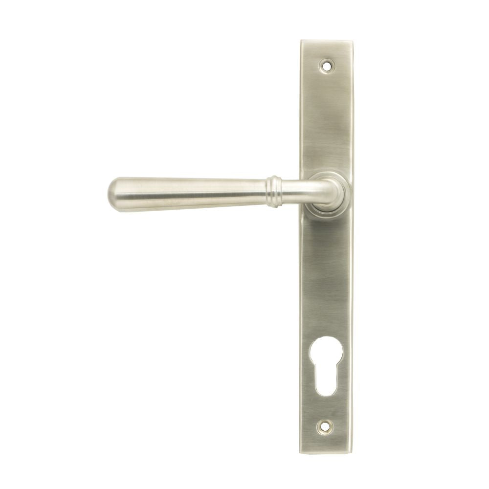This is an image of From The Anvil - Satin Marine SS (316) Newbury Slimline Lever Espag. Lock Set available to order from T.H Wiggans Architectural Ironmongery in Kendal, quick delivery and discounted prices.