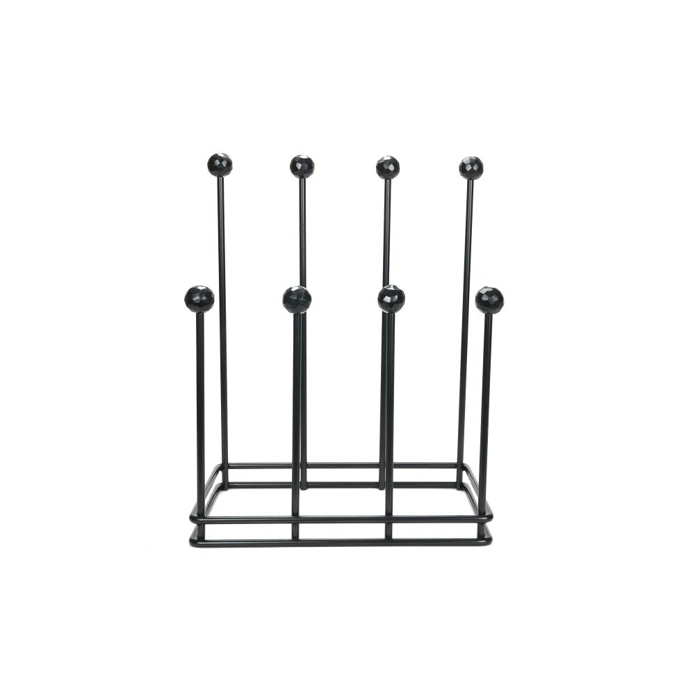 This is an image showing From The Anvil - Matt Black Four Pair Boot Rack available from T.H Wiggans Architectural Ironmongery in Kendal, quick delivery and discounted prices