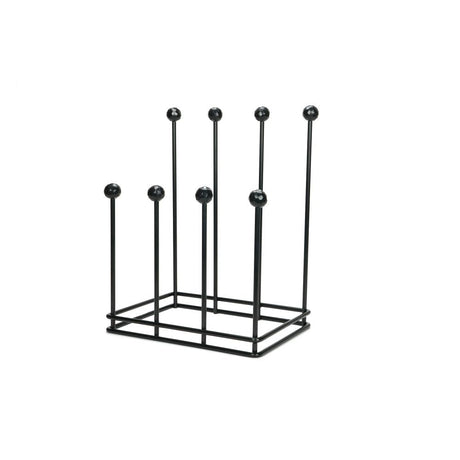 This is an image showing From The Anvil - Matt Black Four Pair Boot Rack available from T.H Wiggans Architectural Ironmongery in Kendal, quick delivery and discounted prices