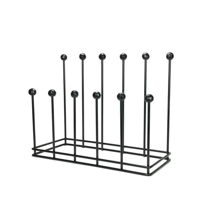 This is an image showing From The Anvil - Matt Black Six Pair Boot Rack available from T.H Wiggans Architectural Ironmongery in Kendal, quick delivery and discounted prices