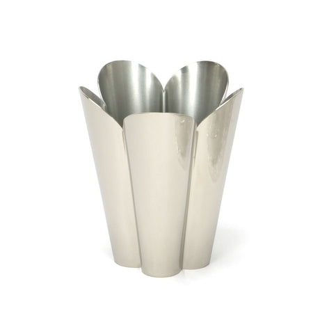 This is an image showing From The Anvil - Smooth Nickel Flora Pot - Small available from T.H Wiggans Architectural Ironmongery in Kendal, quick delivery and discounted prices