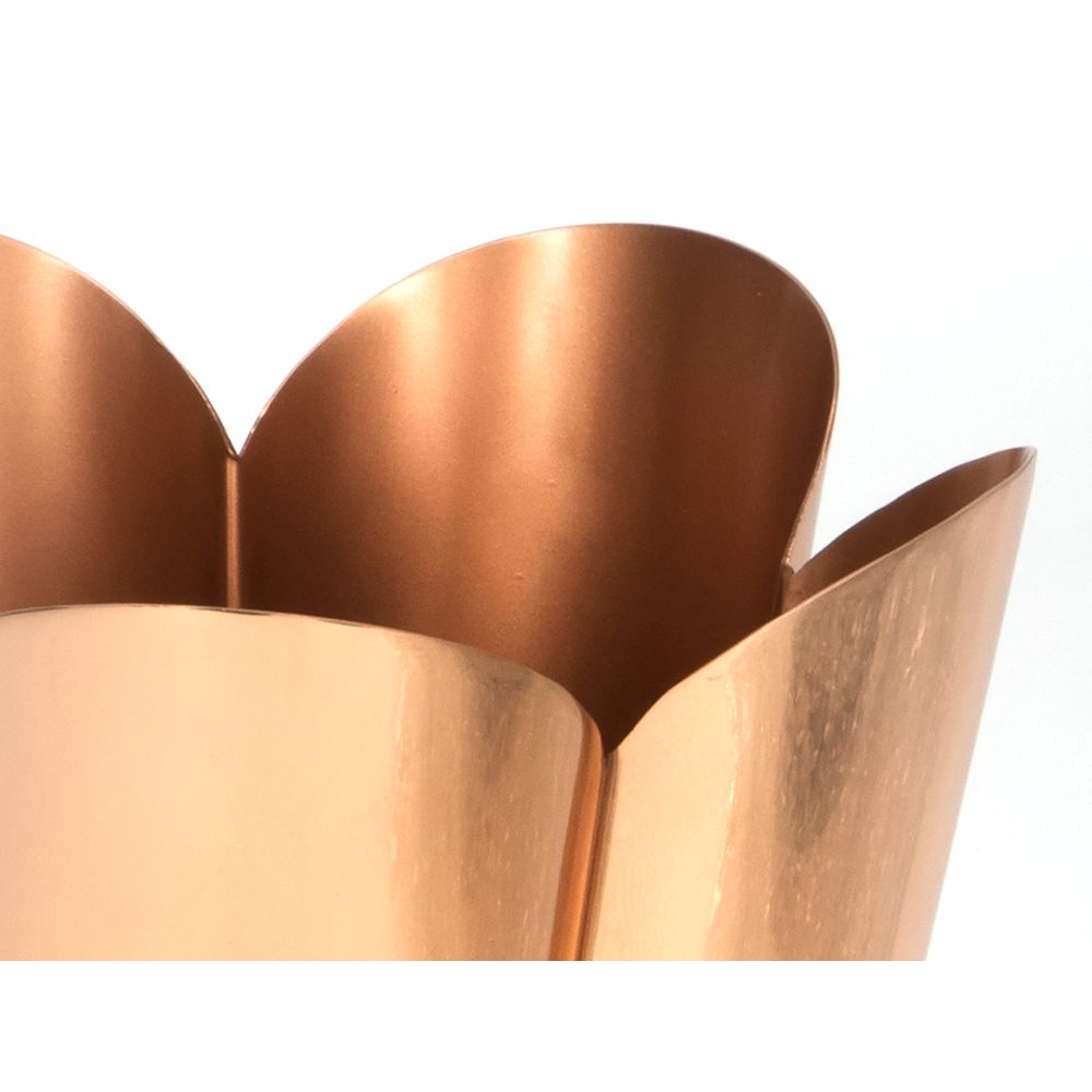 This is an image showing From The Anvil - Smooth Copper Flora Pot - Large available from T.H Wiggans Architectural Ironmongery in Kendal, quick delivery and discounted prices
