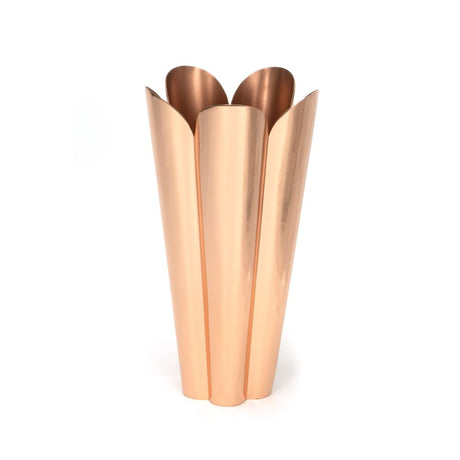 This is an image showing From The Anvil - Smooth Copper Flora Vase available from T.H Wiggans Architectural Ironmongery in Kendal, quick delivery and discounted prices