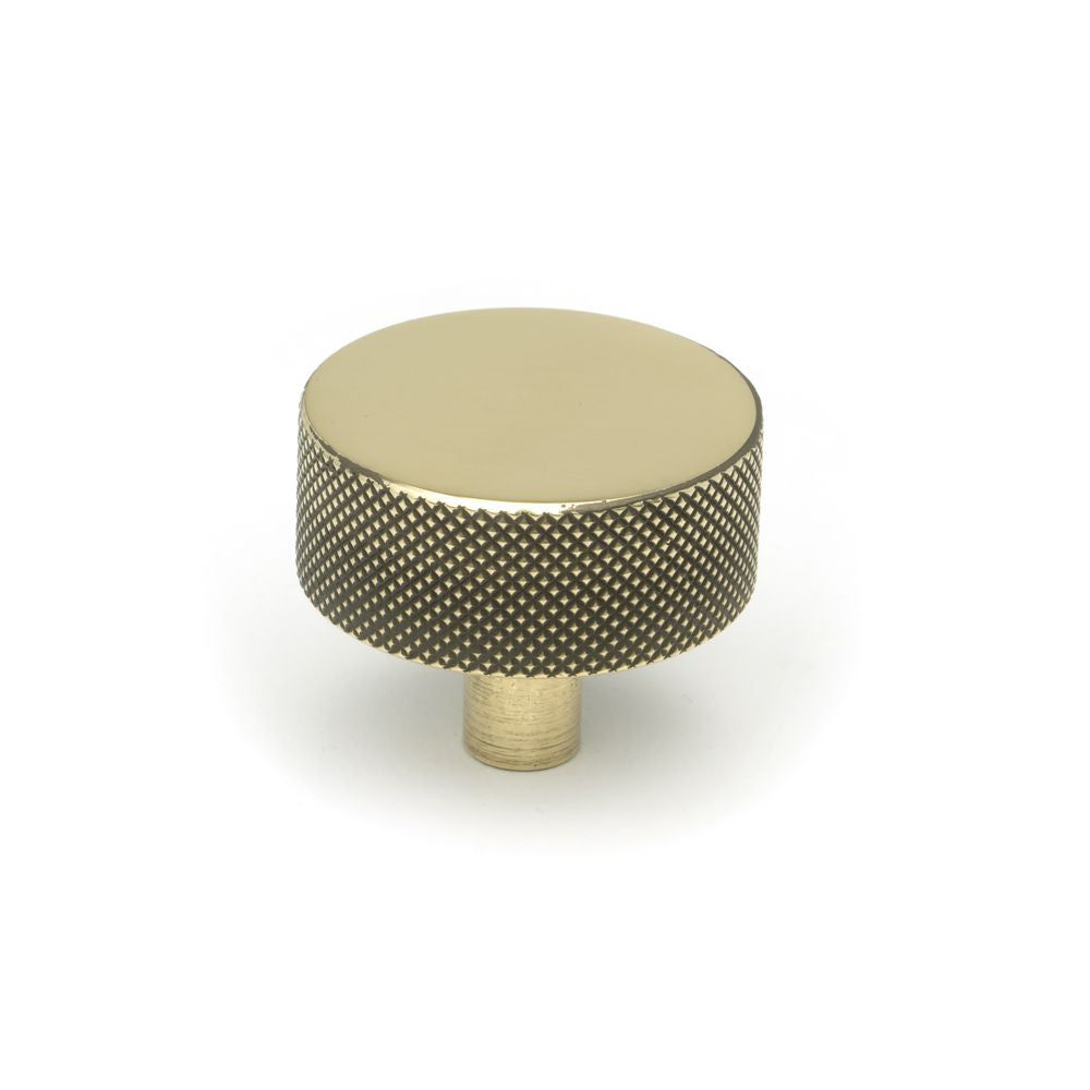 This is an image showing From The Anvil - Aged Brass Brompton Cabinet Knob - 38mm (No rose) available from T.H Wiggans Architectural Ironmongery in Kendal, quick delivery and discounted prices