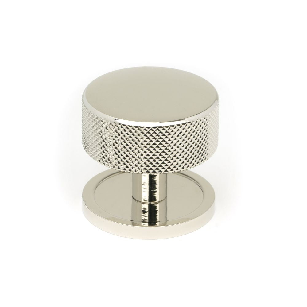This is an image showing From The Anvil - Polished Nickel Brompton Cabinet Knob - 38mm (Plain) available from T.H Wiggans Architectural Ironmongery in Kendal, quick delivery and discounted prices