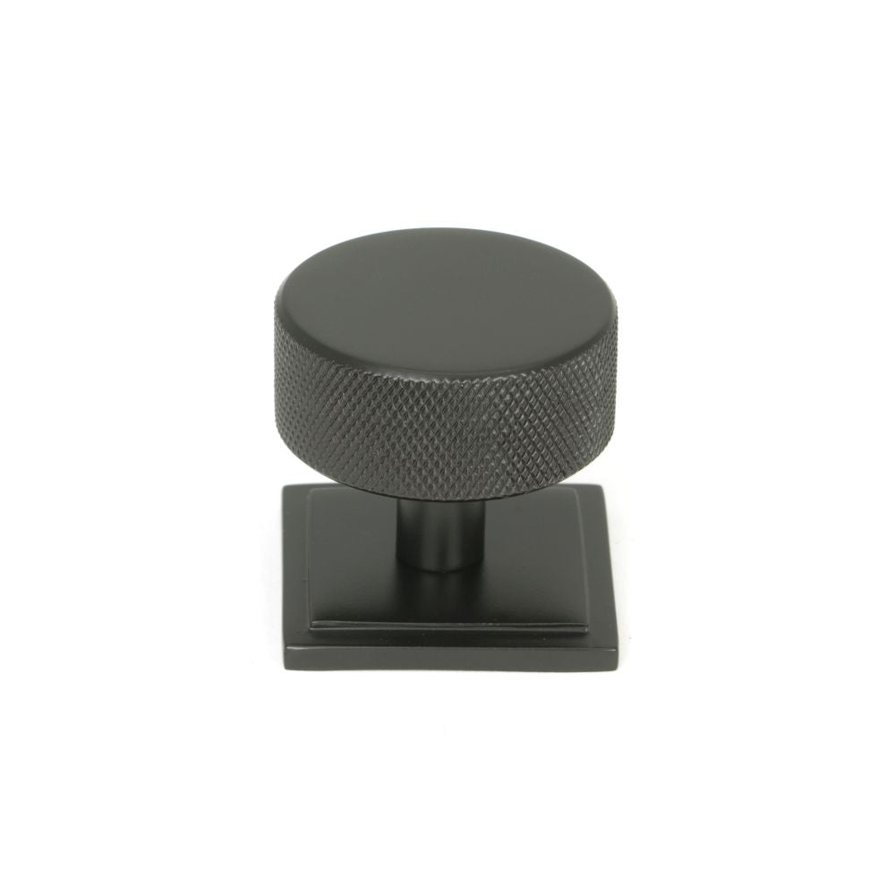 This is an image showing From The Anvil - Aged Bronze Brompton Cabinet Knob - 38mm (Square) available from T.H Wiggans Architectural Ironmongery in Kendal, quick delivery and discounted prices