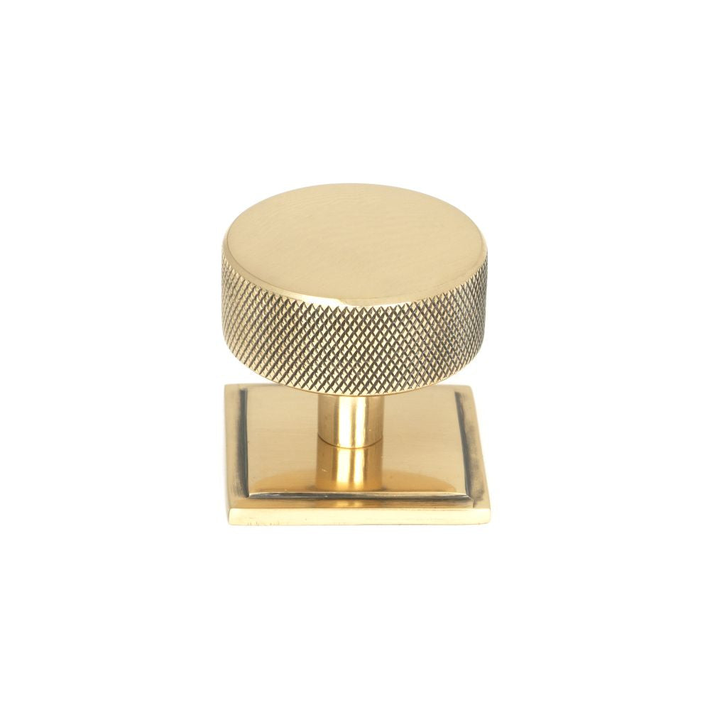 This is an image showing From The Anvil - Polished Bronze Brompton Cabinet Knob - 38mm (Square) available from T.H Wiggans Architectural Ironmongery in Kendal, quick delivery and discounted prices