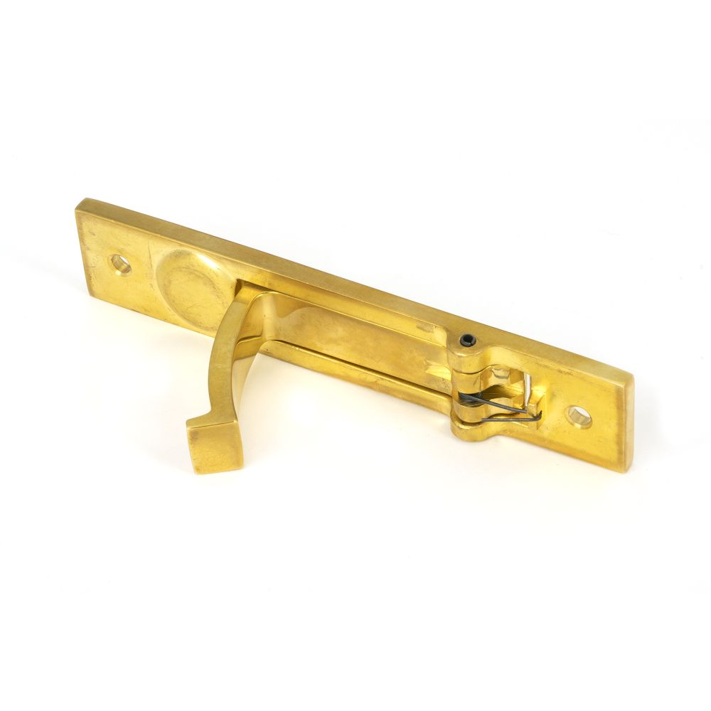This is an image showing From The Anvil - Polished Brass 125mm x 25mm Edge Pull available from trade door handles, quick delivery and discounted prices
