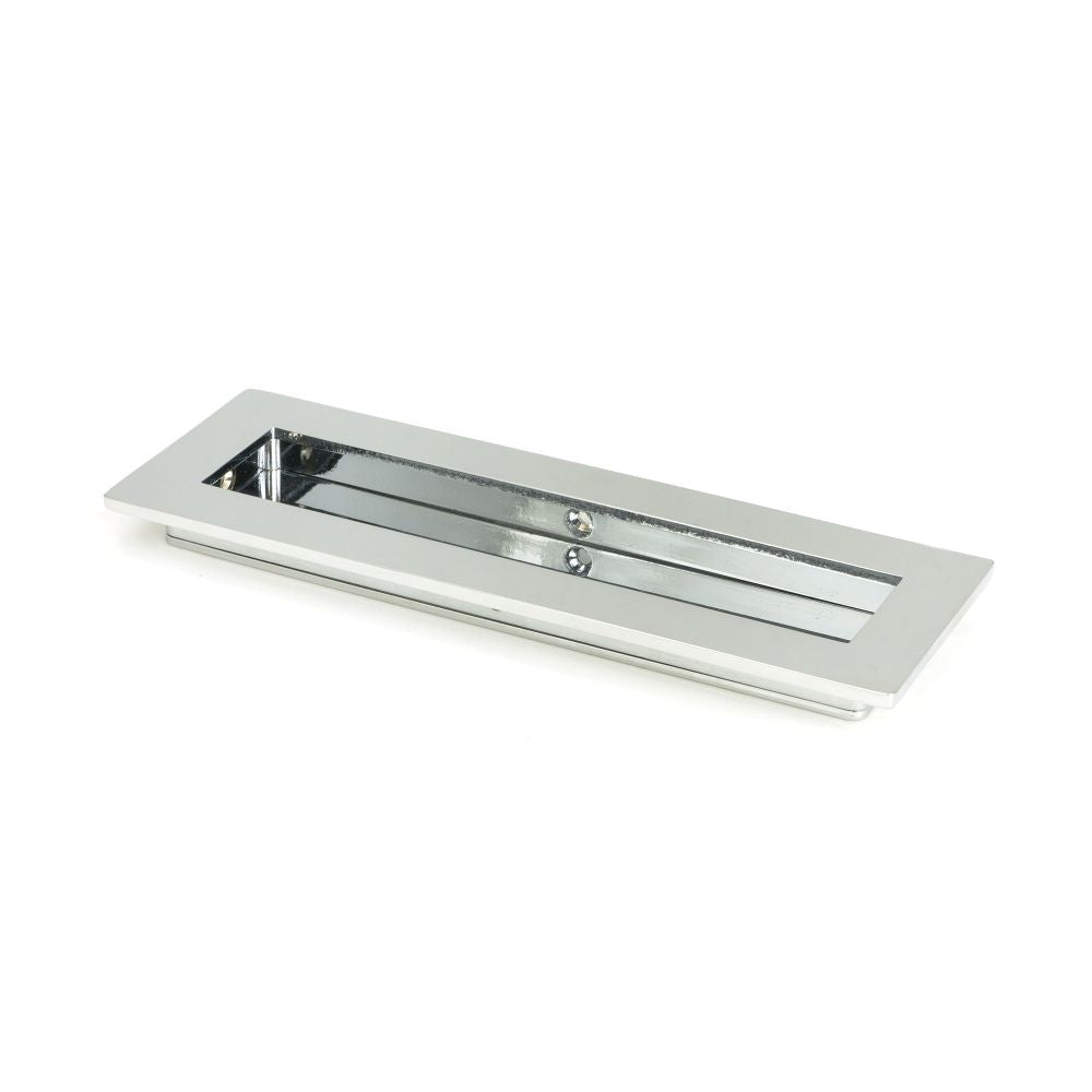 This is an image of From The Anvil - Polished Chrome 175mm Plain Rectangular Pull available to order from T.H Wiggans Architectural Ironmongery in Kendal, quick delivery and discounted prices.