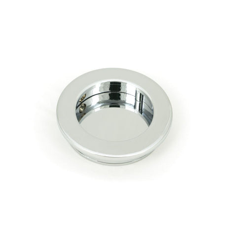 This is an image of From The Anvil - Polished Chrome 60mm Plain Round Pull available to order from T.H Wiggans Architectural Ironmongery in Kendal, quick delivery and discounted prices.