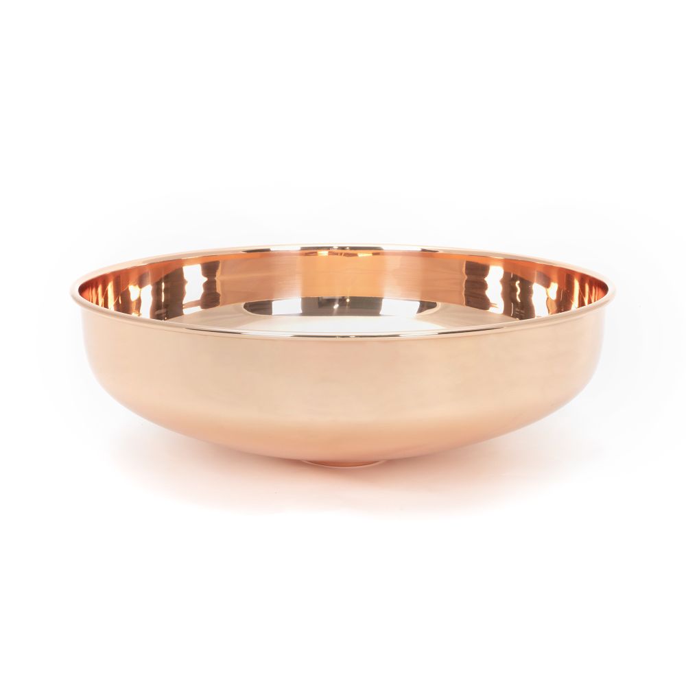 This is an image showing From The Anvil - Smooth Copper Round Sink available from T.H Wiggans Architectural Ironmongery in Kendal, quick delivery and discounted prices