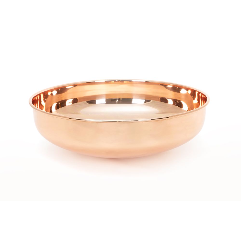 This is an image showing From The Anvil - Smooth Copper Round Sink available from T.H Wiggans Architectural Ironmongery in Kendal, quick delivery and discounted prices