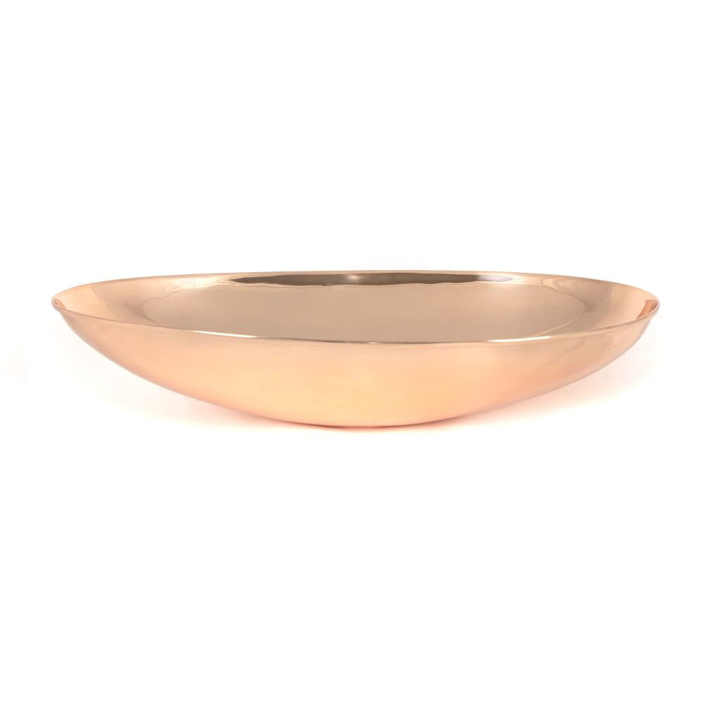 This is an image showing From The Anvil - Smooth Copper Oval Sink available from T.H Wiggans Architectural Ironmongery in Kendal, quick delivery and discounted prices